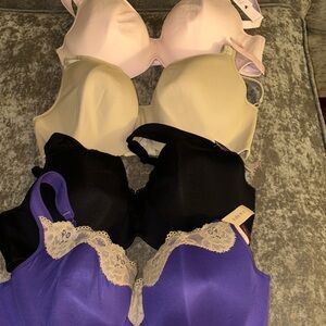 Cacique Intimates NWT Balconette Bras in Pink, Beige, Black, and Purple